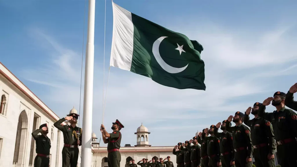 Flag hoisting ceremony
